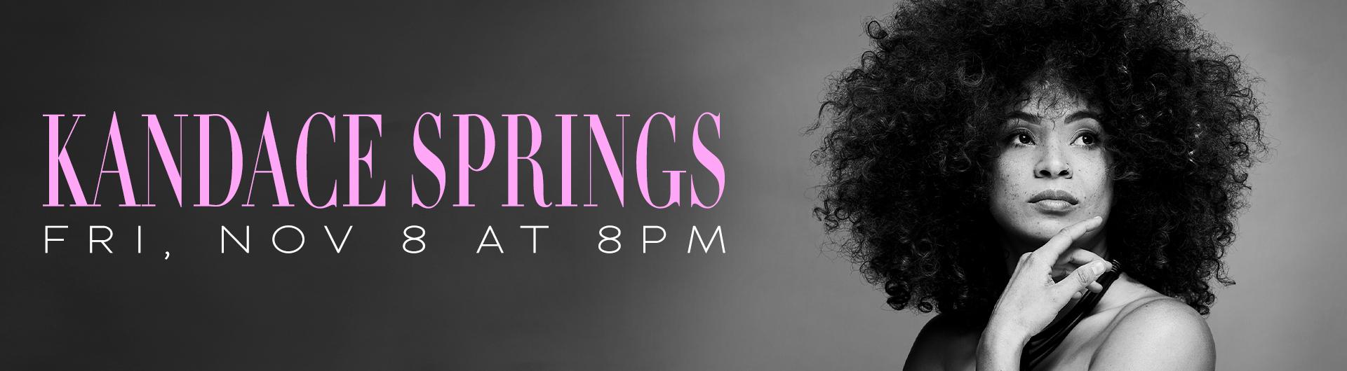 Kandace Springs next to a headline with her name